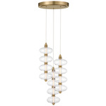 Bollavino Pendant - Legacy Brass / Clear
