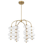 Bollavino Chandelier - Legacy Brass / Clear