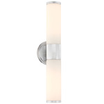 Voltelle Wall Sconce - Chrome / Etched White