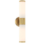 Voltelle Wall Sconce - Brushed Gold / Etched White