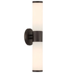 Voltelle Wall Sconce - Dark Bronze / Etched White