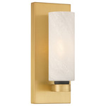 Wexmere Wall Sconce - Legacy Brass / Dark Matte Black / Etched Alabaster