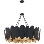 Vailen Pendant - Dark Matte Black / Textured Gold