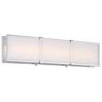 Merick Bathroom Vanity Light - Chrome / Etched White
