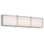 Merick Bathroom Vanity Light - Brushed Nickel / Etched White