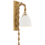 Cordon Wall Sconce - Legacy Brass / White