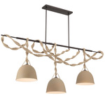 Cordon Linear Chandelier - Dark Bronze / Taupe