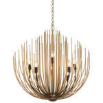 Florenza Chandelier - Legacy Brass / Dark Matte Black