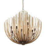 Florenza Chandelier - Legacy Brass / Dark Matte Black