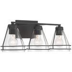 Lorenth Bathroom Vanity Light - Dark Matte Black / Clear