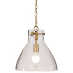 Sevara Pendant - Legacy Brass / Clear Water
