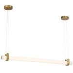 Sorelle Linear Chandelier - Legacy Brass / Etched Opal