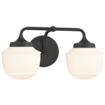 Cornwell Bathroom Vanity Light - Dark Matte Black / Etched Opal
