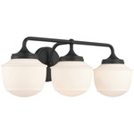 Cornwell Bathroom Vanity Light - Dark Matte Black / Etched Opal