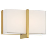 High Rise Bath Bar - Brushed Gold / Mitered White