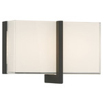 High Rise Bath Bar - Dark Matte Black / Mitered White