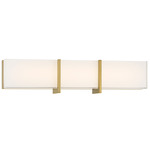 High Rise Bath Bar - Brushed Gold / Mitered White