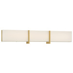 High Rise Bath Bar - Legacy Brass / Mitered White