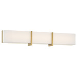 High Rise Bath Bar - Brushed Gold / Mitered White