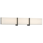 High Rise Bath Bar - Dark Matte Black / Mitered White