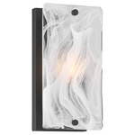 Veil Wall Sconce - Dark Matte Black / White Swirl