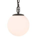 Marbelle Pendant - Dark Bronze / Etched Opal