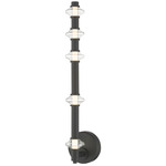 Pearl Wall Sconce - Dark Matte Black / Clear