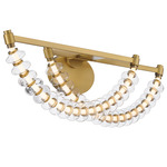 Pearl Bathroom Vanity Light - Legacy Brass / Clear
