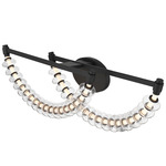 Pearl Bathroom Vanity Light - Dark Matte Black / Clear
