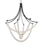 Pearl Chandelier - Dark Matte Black / Clear