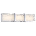 Lumina Wide Bathroom Vanity Light - Chrome / Clear Textured