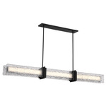 Lumina Island Light - Dark Matte Black / Clear Textured