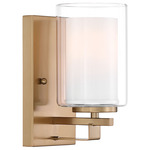 Parsons Studio Wall Sconce - Brushed Gold / Etched White
