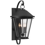 Outremont Outdoor Wall Sconce - Sand Coal / Clear
