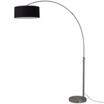 Float Arc Floor Lamp - Black Nickel / Black