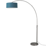Float Arc Floor Lamp - Black Nickel / Pool Blue