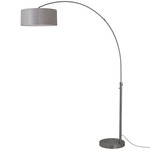 Float Arc Floor Lamp - Black Nickel / Cashmere Grey