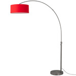 Float Arc Floor Lamp - Black Nickel / Crimson Red
