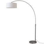 Float Arc Floor Lamp - Black Nickel / White