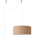 Stretch Swag Pendant - Satin Nickel / Burlap