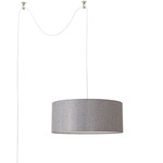 Stretch Swag Pendant - Satin Nickel / Cashmere Grey