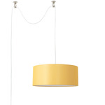 Stretch Swag Pendant - Satin Nickel / Mustard
