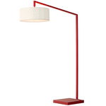 Stretch Arc Floor Lamp - Crimson Red / White