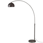 Float Half Dome Arc Floor Lamp - Black Nickel / Black Nickel