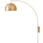 Half Dome Wall Mounted Arc Lamp - Weathered Brass / Weathered Brass