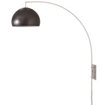 Half Dome Wall Mounted Arc Lamp - Satin Nickel / Black Nickel