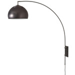 Half Dome Wall Mounted Arc Lamp - Black Nickel / Black Nickel