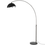 Luna Bella Arc Floor Lamp - Black Nickel / Black Marble / Matte Black / Silver