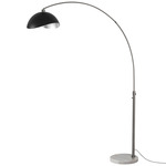 Luna Bella Arc Floor Lamp - Black Nickel / White Marble / Matte Black / Silver