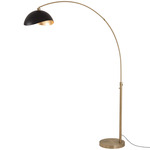 Luna Bella Arc Floor Lamp - Weathered Brass / Matte Black / Gold